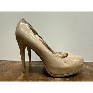 Madden Girl Tiarah women size 9 beige man made material platform high heel pump